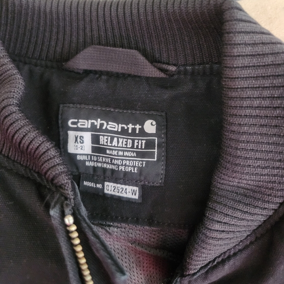 Carhartt Black Bomber Jacket with Stand-Up Collar - Picture 4 of 4
